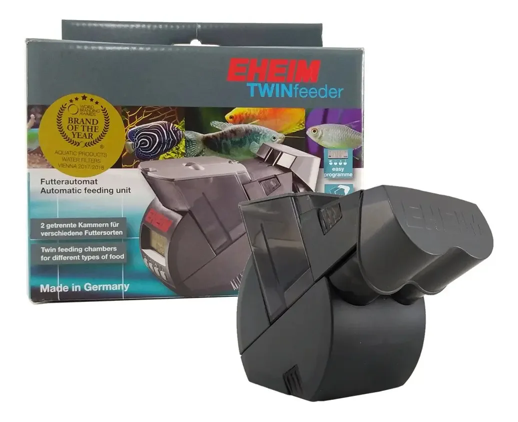 Alimentador Automático Eheim Twin Feeder Peixes Répteis 160mL Programável