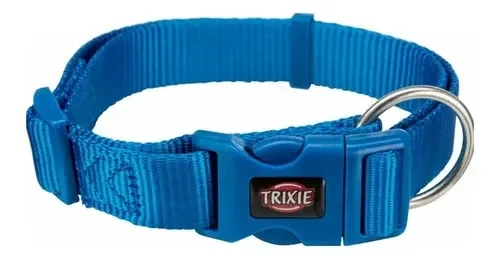 Coleira Trixie L-xl Premium para cães, cor dourada, azul dálmata, ideal