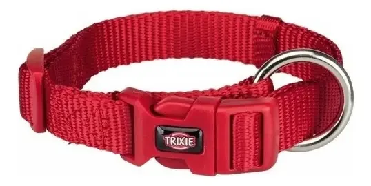 Coleira ajustável Trixie Premium tamanho L-xl para cachorros, coleira básica vermelha, tamanho L