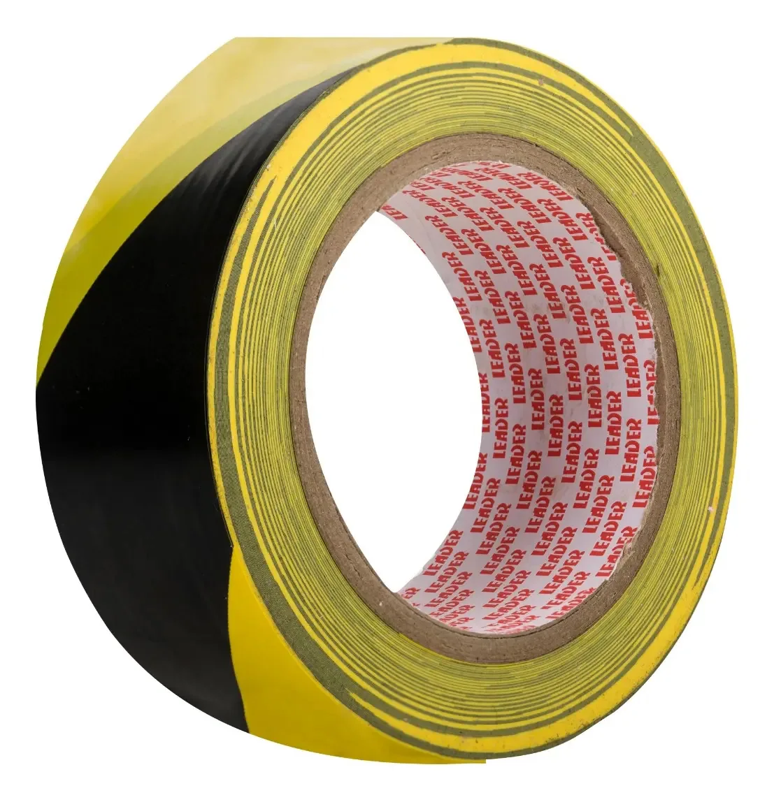 Fita de marcação de área de marcação de piso Leader 50 mm X33m amarela com preto sólido