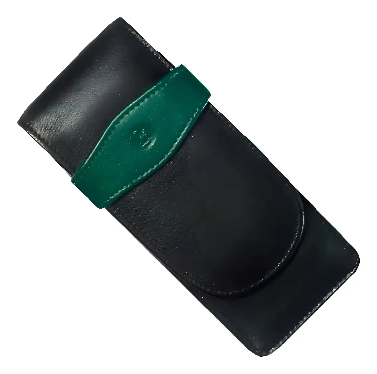 Porta-Canetas de Couro Pelikan Verde e Preto, para 3 Canetas