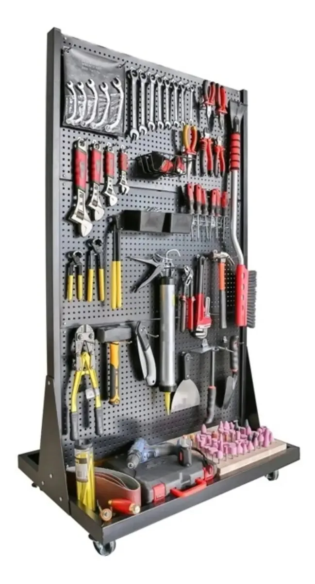 Display de ferramentas Vanguard de 85 peças, 830 mm x 458 mm, cor cinza
