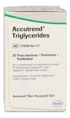 Tiras de teste Accutrend Triglycerides 25