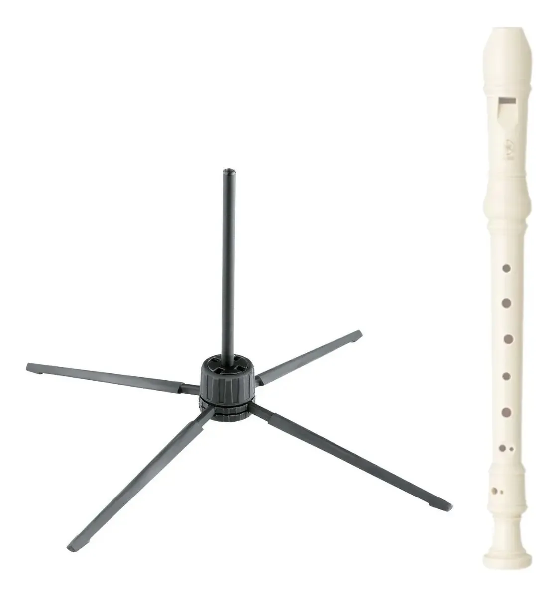 Suporte de pé K&m para flauta soprano ou flautim