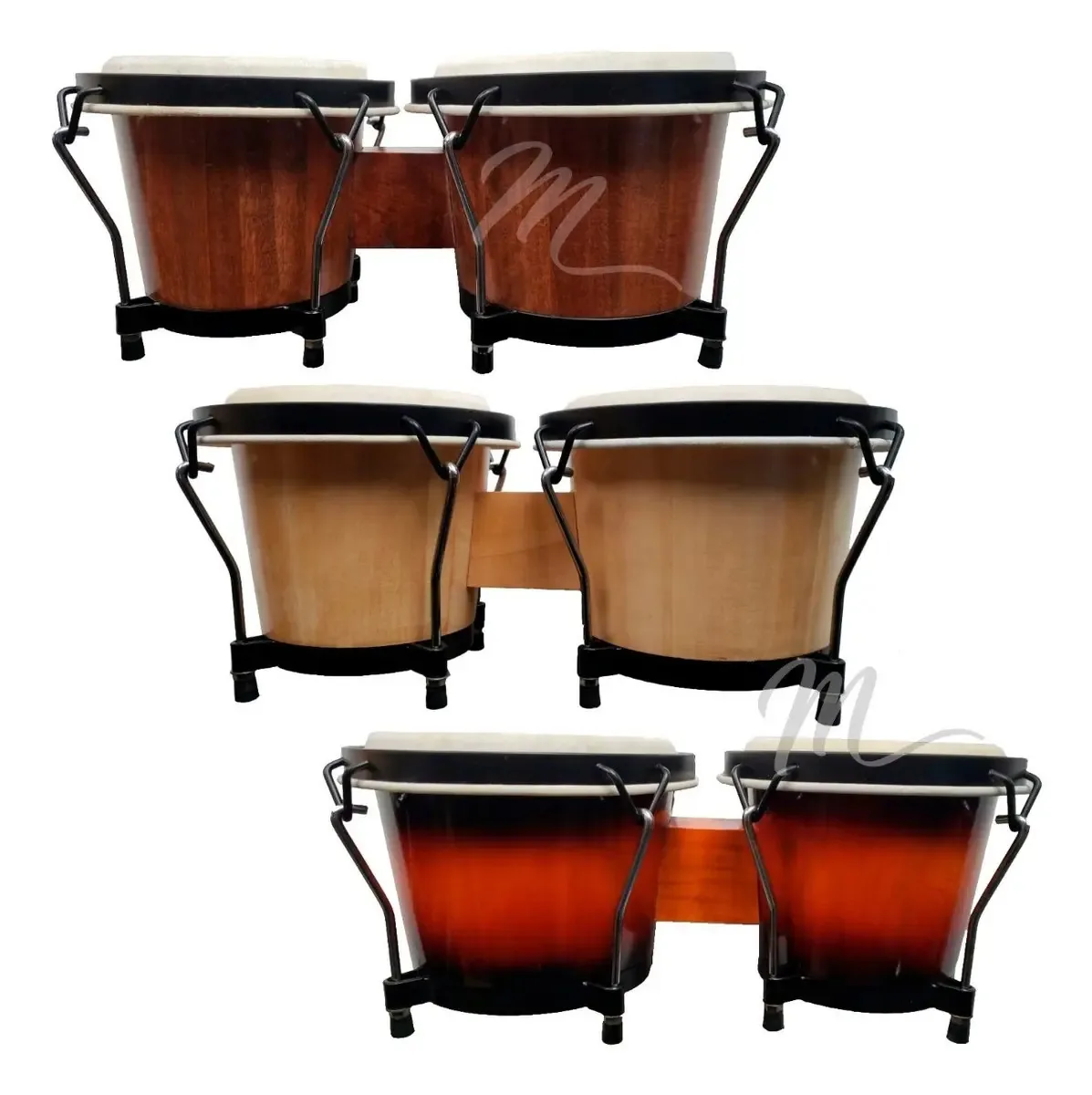 Couro de percussão profissional Bongo Lp Lazer + Key Color Smoke