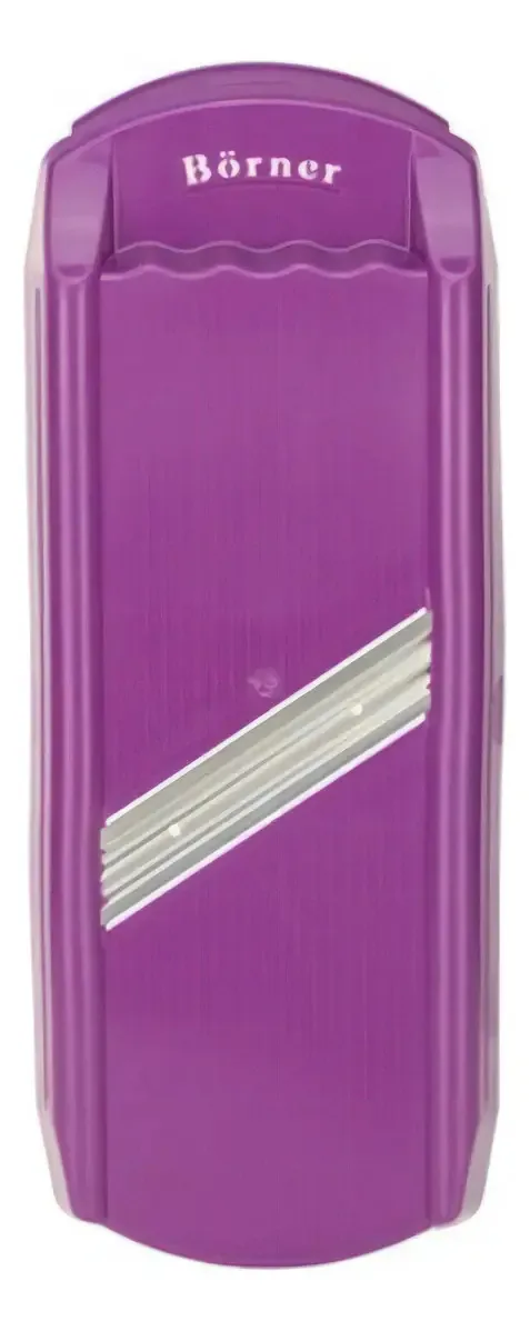 Cortador de bandolim Borner Scheiben, cortador de vegetais alemão, cor violeta