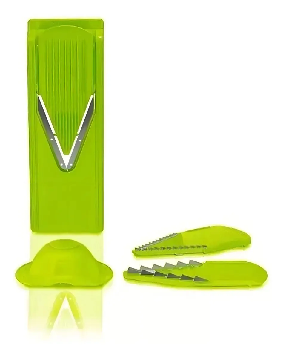 Cortador de bandolim Borner V3, cortador de vegetais e frutas, cor verde