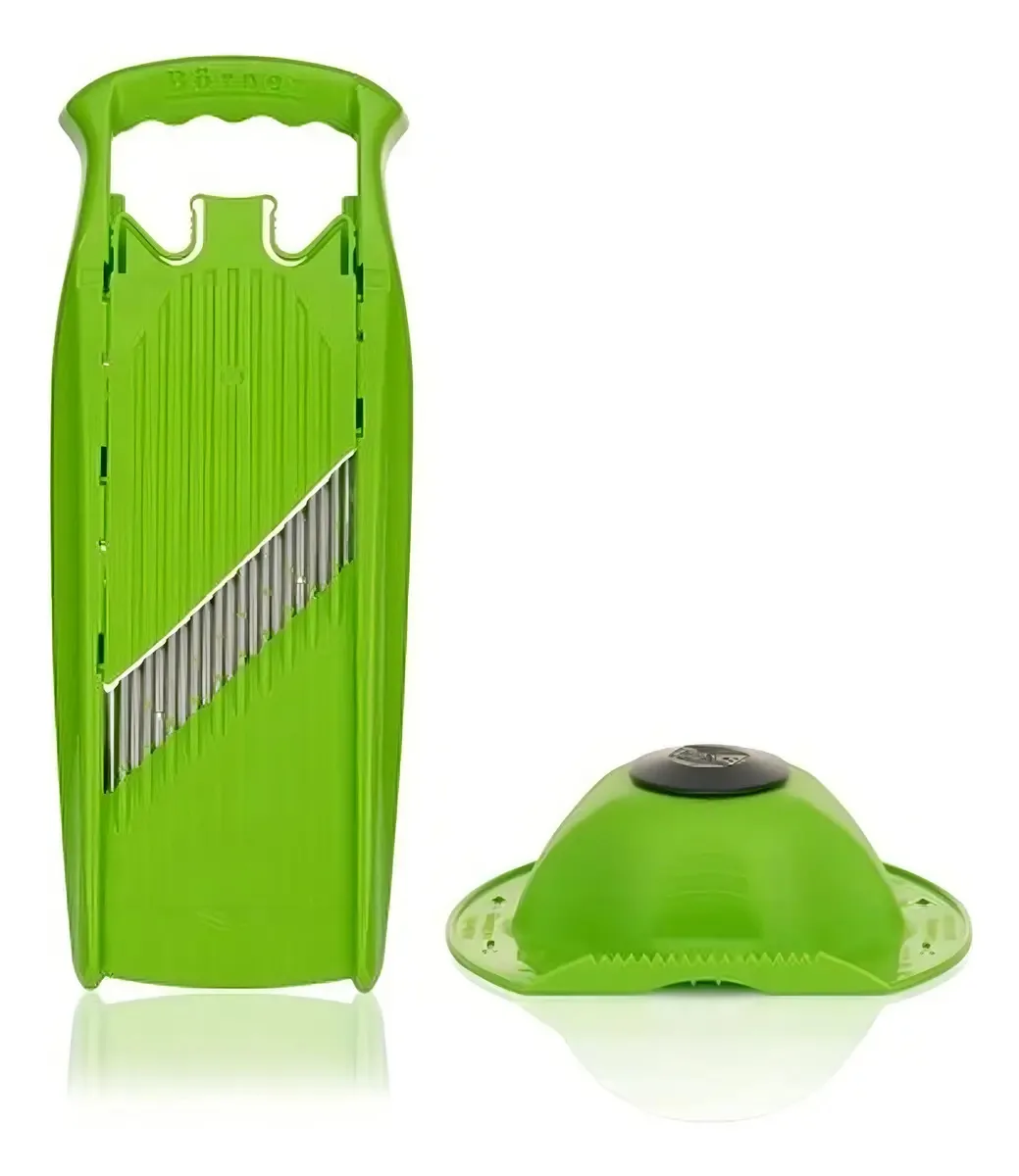 Grelha de batatas com bandolim Borner Waffel + Handguard Color Green