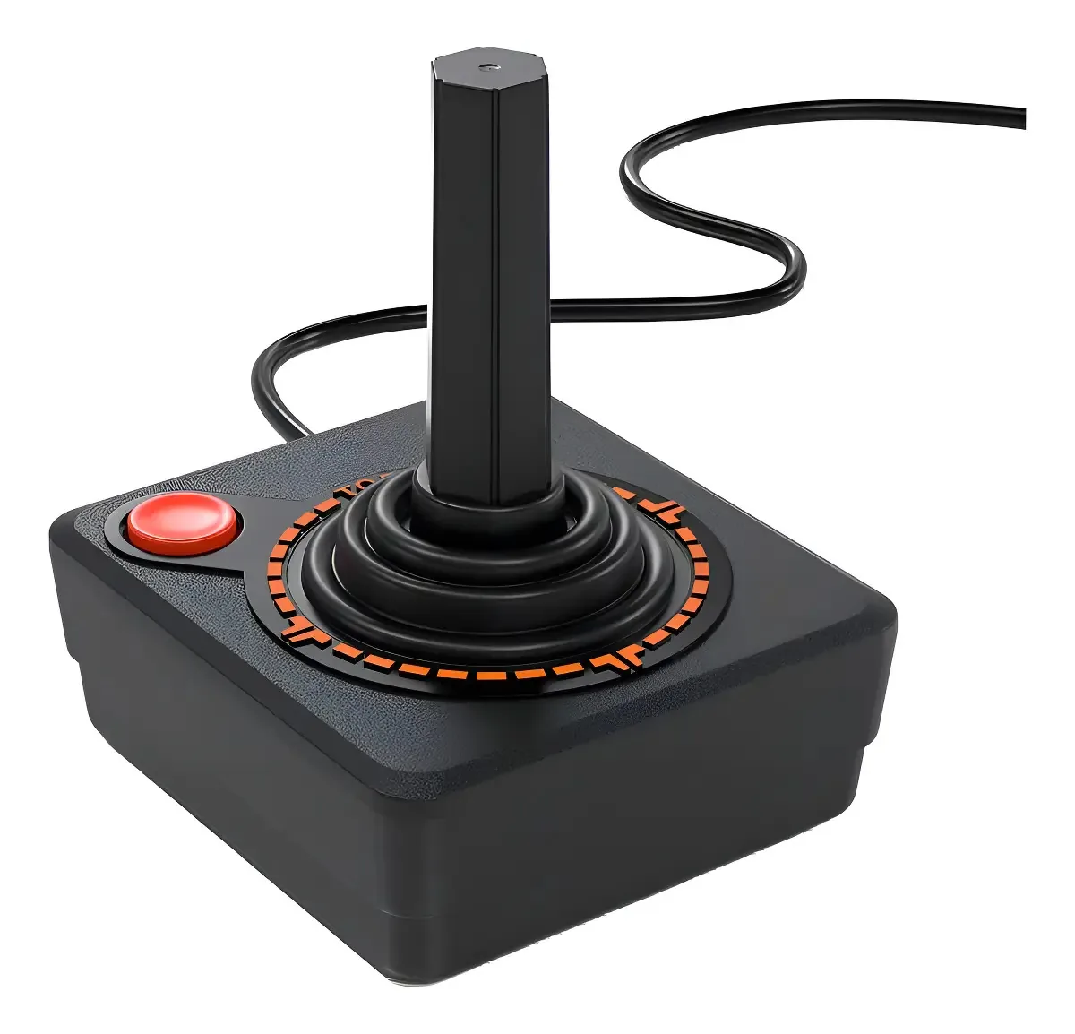 Joystick Atari Cx40+ Preto USB Compatível Atari 2600 E PC