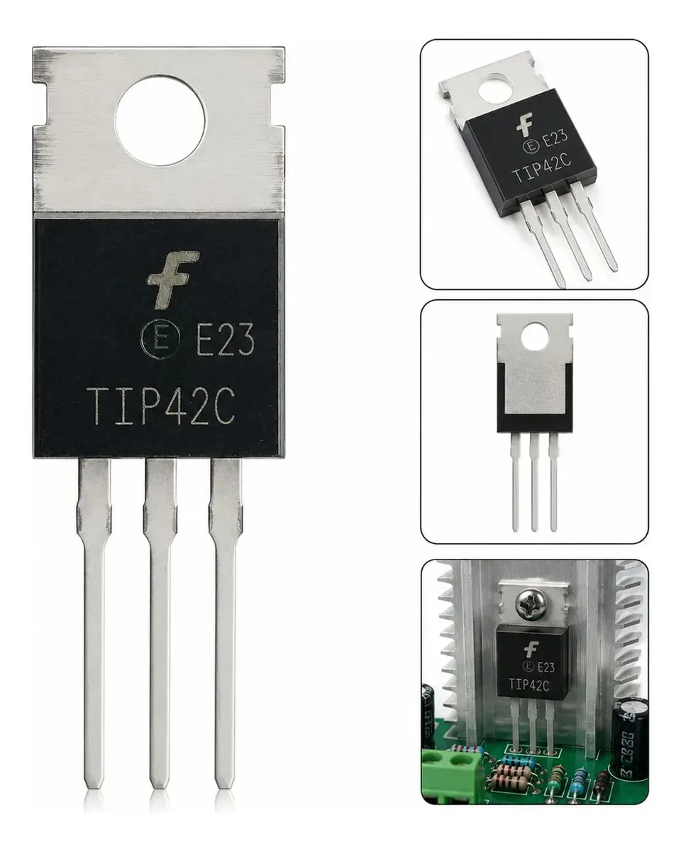 Kit 50 Transistores TIP42C TO-220 de Potência para Projetos Eletrônicos
