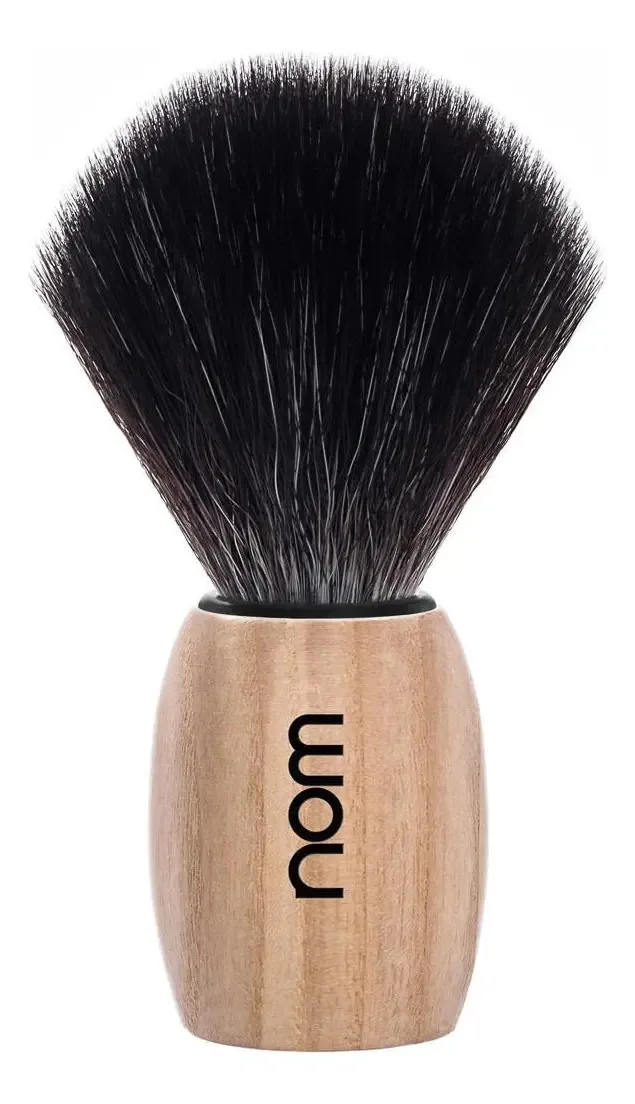 Pincel de barbear Nom Ole | Pincel de barbear vegano para. Cor Preto