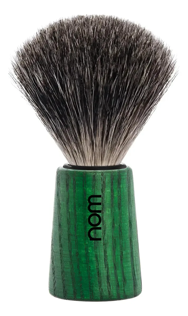 Pincel de barbear Nom Theo | Pincel de barbear Pure Badger. Cor Preto