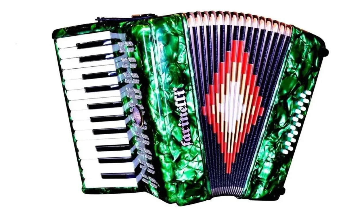 Acordeon Farinelli 25k16bv 25 teclas 16 baixos verdes
