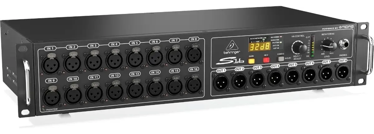 Misturador digital Behringer S16 Medusa 16 pré-amplificadores