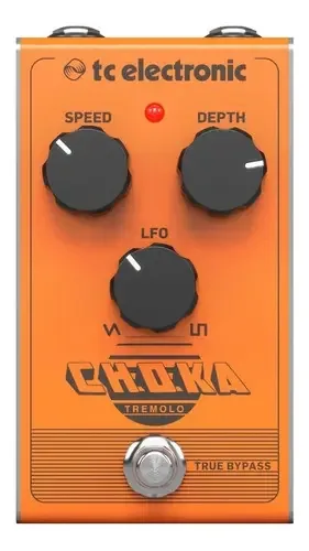Pedal Efeito Tremolo TC Electronic Choka para Guitarra Laranja Claro