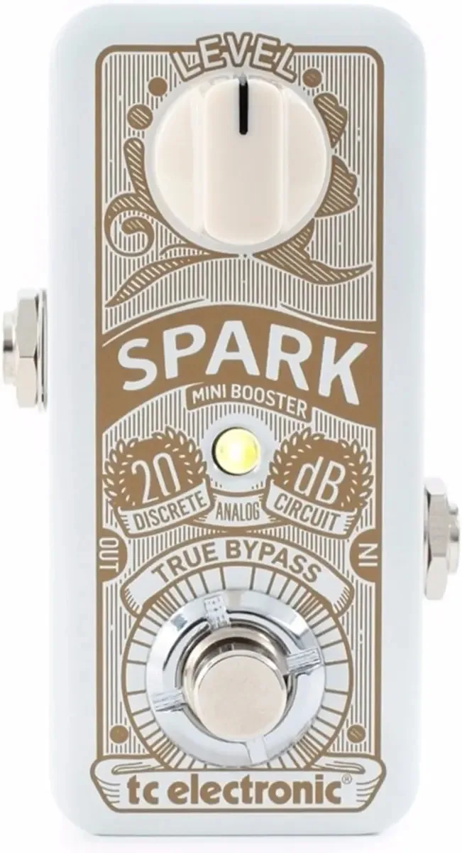 Pedal Mini Booster TC Electronic Spark para Guitarra Branco