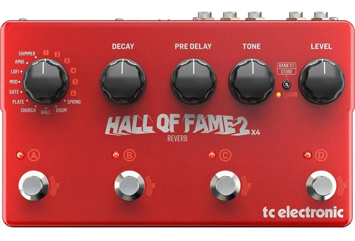 Guitarra eletrônica Pedal Tc Hall Of Fame 2 X4 4 Switches
