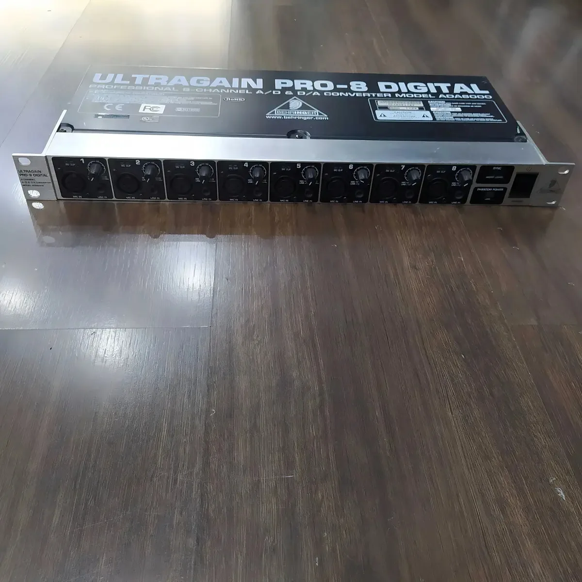 Conversor Digital Behringer Ada 8000 Ultragain Pro-8