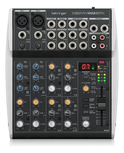 Mesa De Som Behringer Xenix 1002sfx 10 Canais Streaming Usb