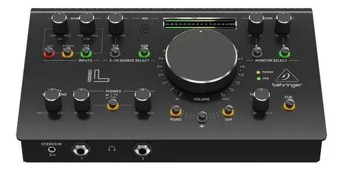 Interface de áudio USB Behringer Studio L 2x2 192 Khz, cor preta