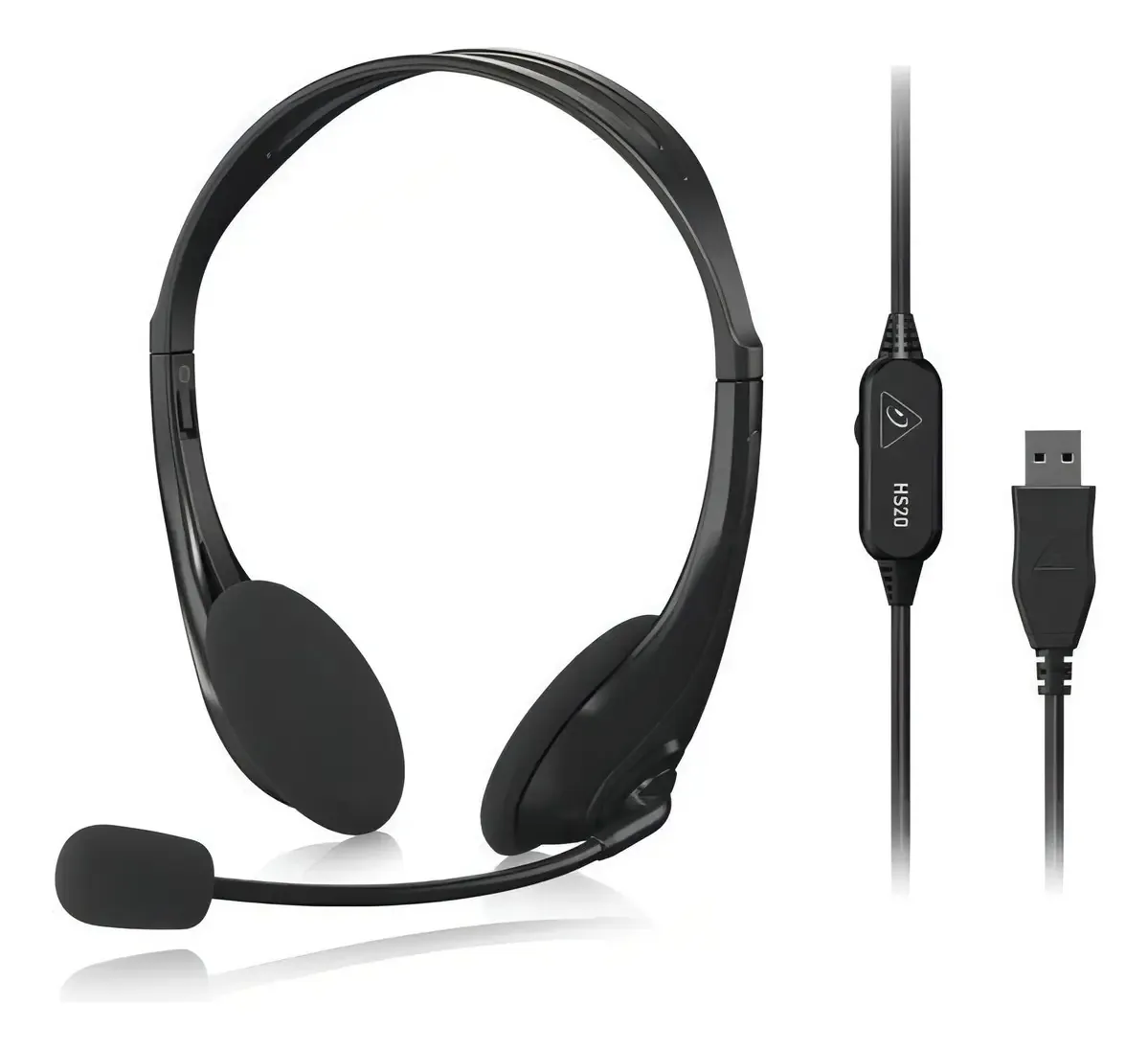 Fone Voip Behringer Hs20 Usb Headset Escritorio Home Office Cor Preto Cor da luz sem