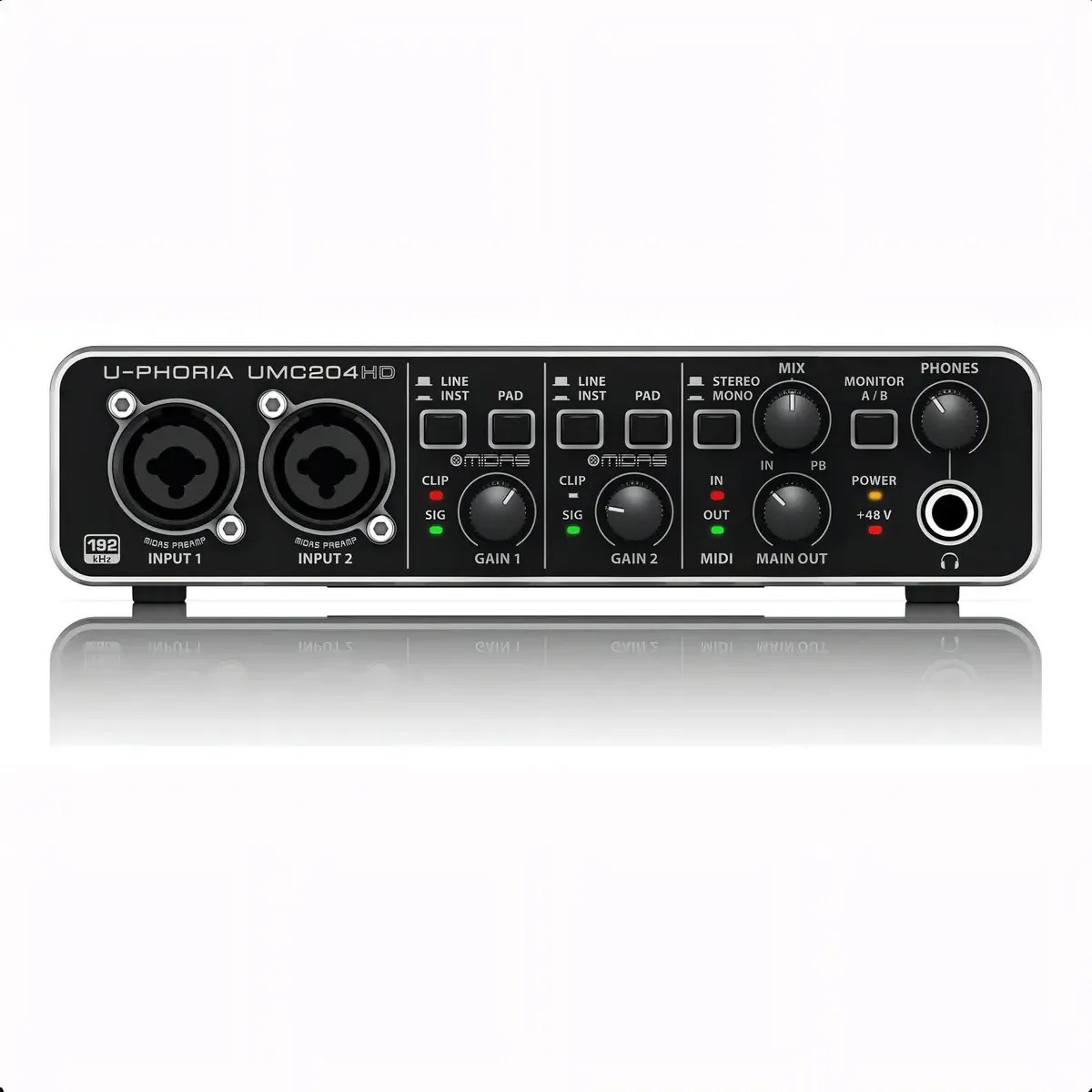 Interface Áudio Behringer UMC204HD Cor Preto