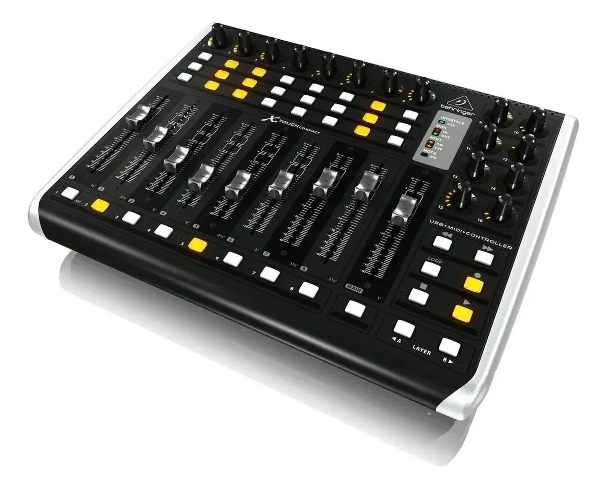 Controlador universal USB Midi compacto Behringer X-touch - preto