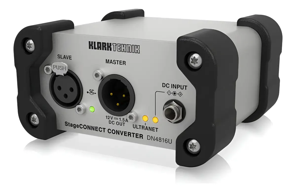 Interface de conexão Stage Connect Conversor Klark Teknik DN4816u cinza