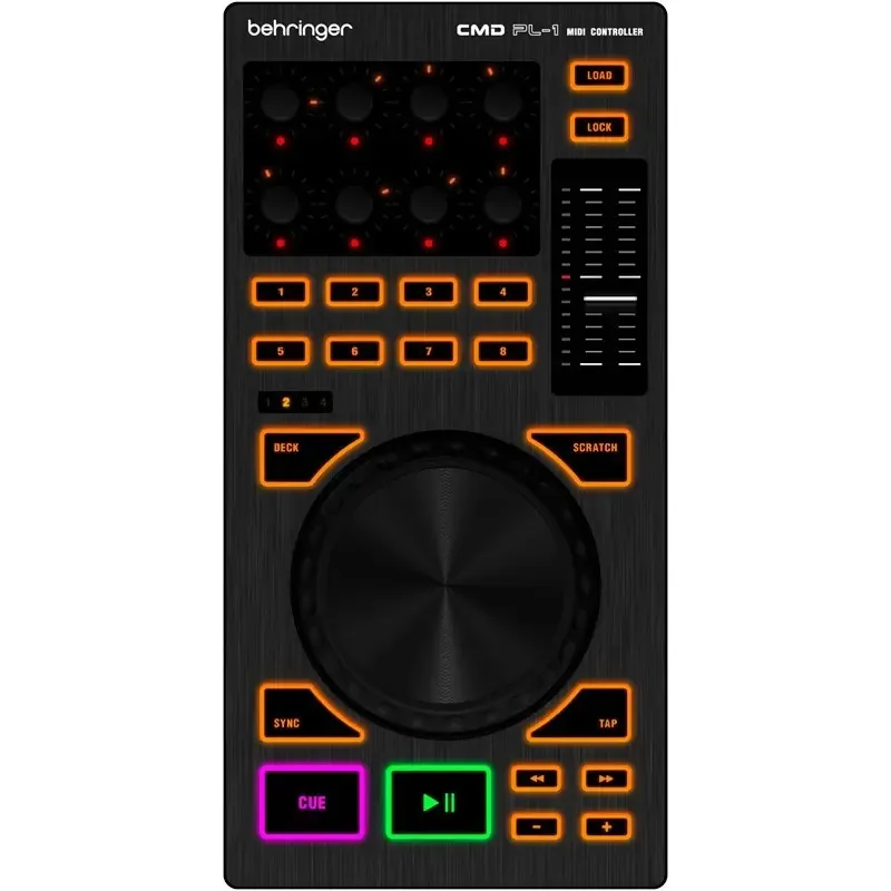 Controlador Usb Midi Behringer Cmd Pl1 Player Dj Reprodutor Cor Preto