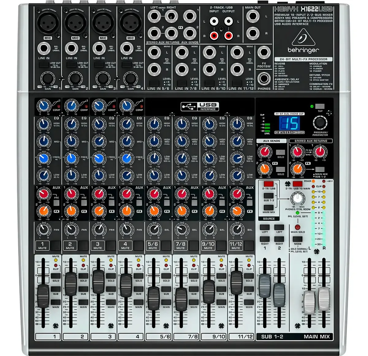 Mesa De Som Behringer Xenyx X1622 16 Canais Efeito Bivolt
