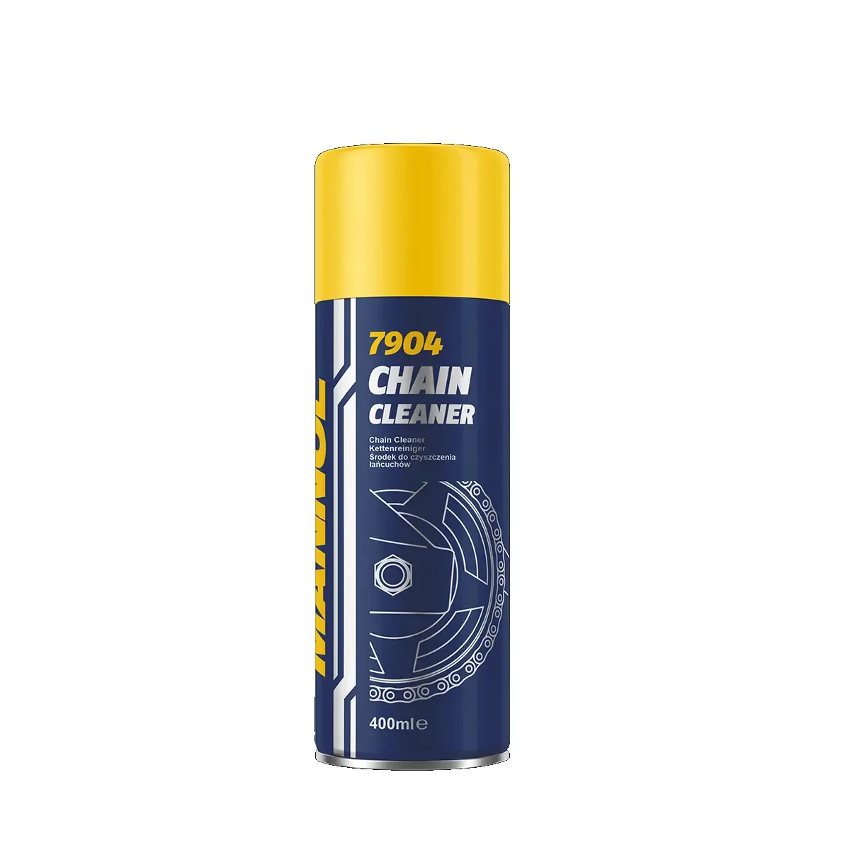 Limpador de correntes Mannol Limpador de correntes de motocicleta de 400 ml