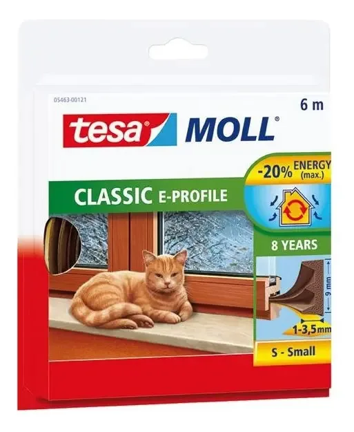 Dores nas listras. Perfil E da Tesa Moll - Branco 6m. Stop Chiflete Color Brown