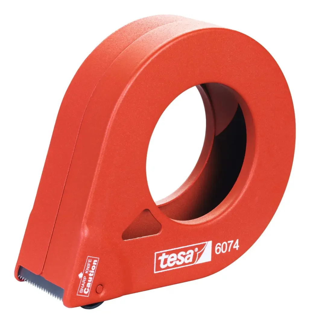 Dispensador de embalagem Tesa 50 mm x 66 metros, cor vermelha
