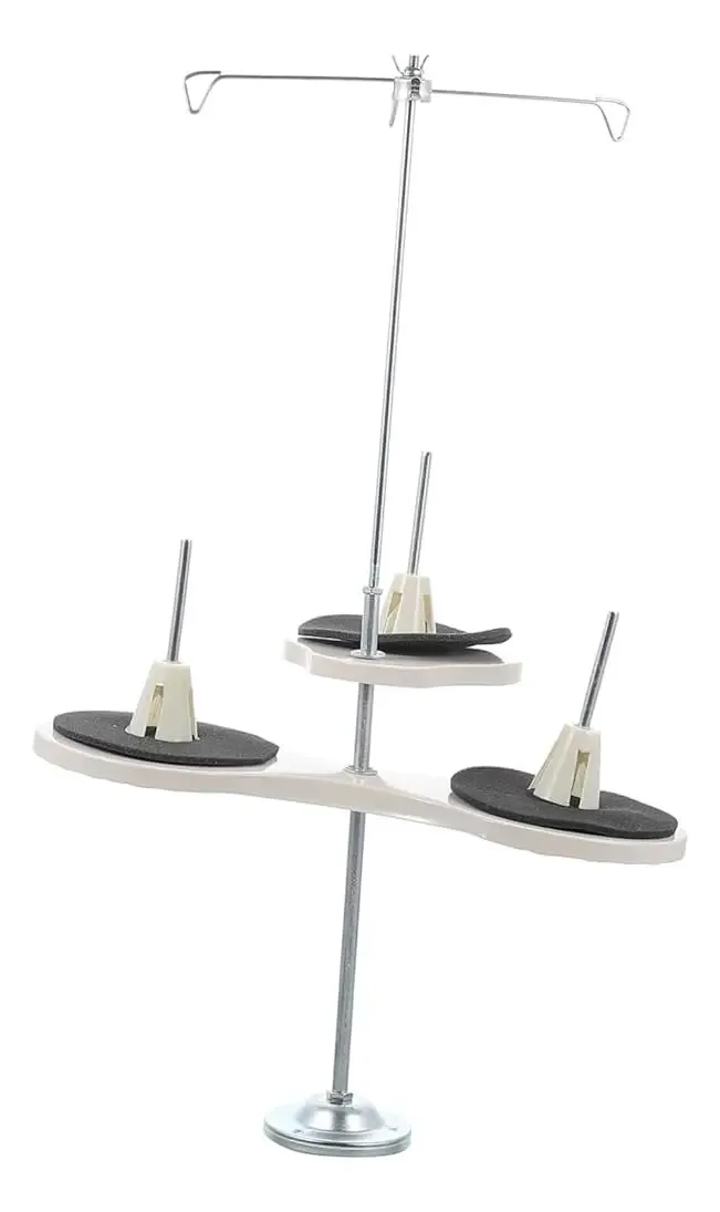 Suporte de cone para máquina de costura bege de 3 fios