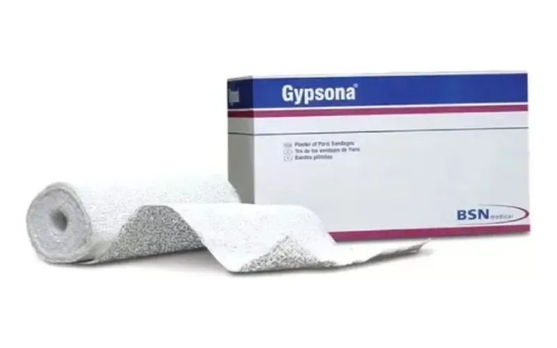 Pulseira de gesso Gypsona de 5 cm x 2,75 m, pacote com 12 bandagens brancas