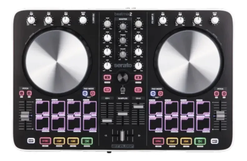 Controlador de DJ Reloop Beatmix 2 preto de 2 canais