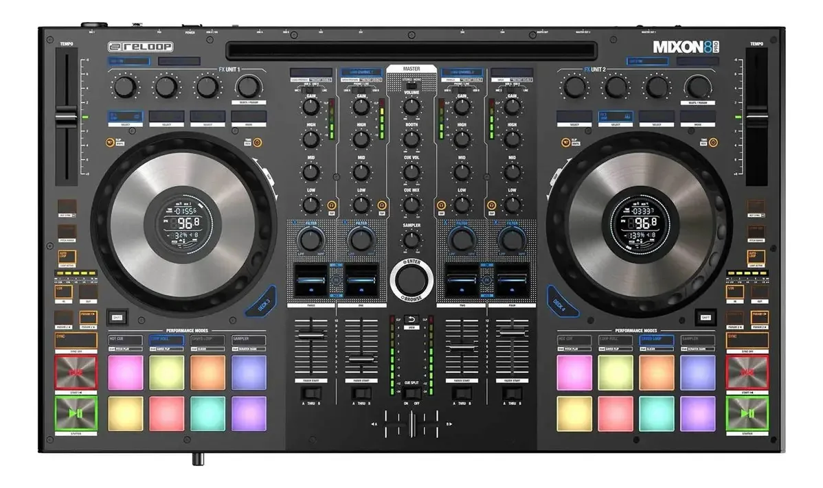 Controlador Dj Reloop Mixon 8 Pro Cor Preto