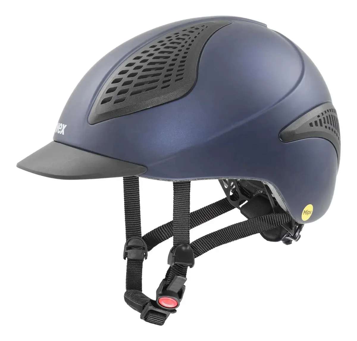 Uvex Exxential Ii Mips — Capacete de equitação para mulheres e homens, tapete azul marinho, L-xl — Capacete ajustável com sistema Mips integrado