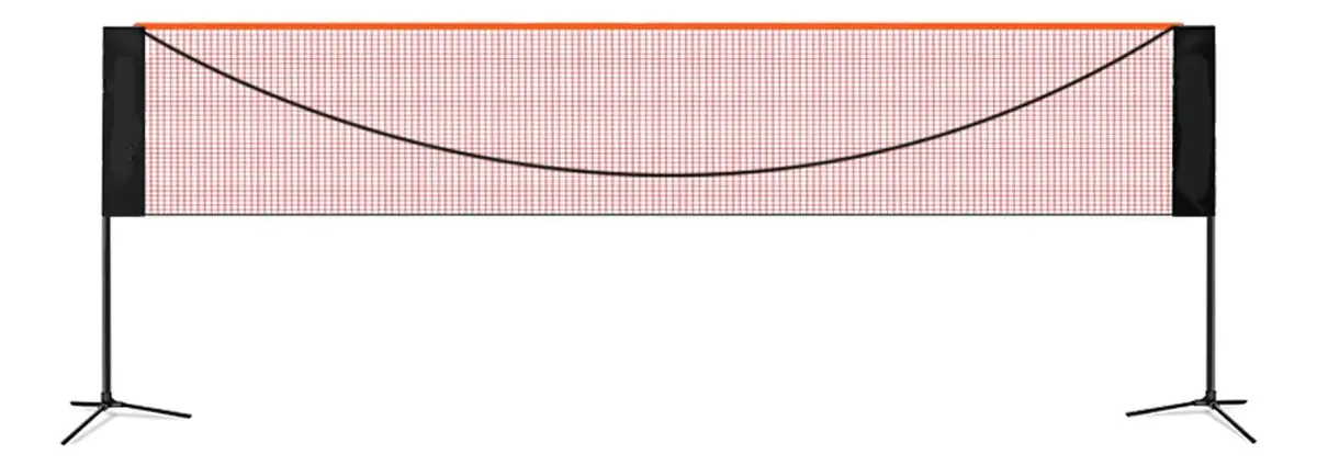 Rede Oukerde Para Tênis Rede De Badminton Rede De Badminton/rede De Tênis/rede De Vôlei, 3-6 M, Postes De Badminton Ajustáveis Em Altura Com Rede, Suporte De Rede De Badminton Dobrável, Interior E...