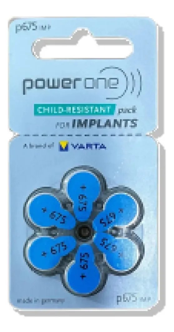 06 Pilhas Baterias 675 Pr44 Implant Coclear Power One