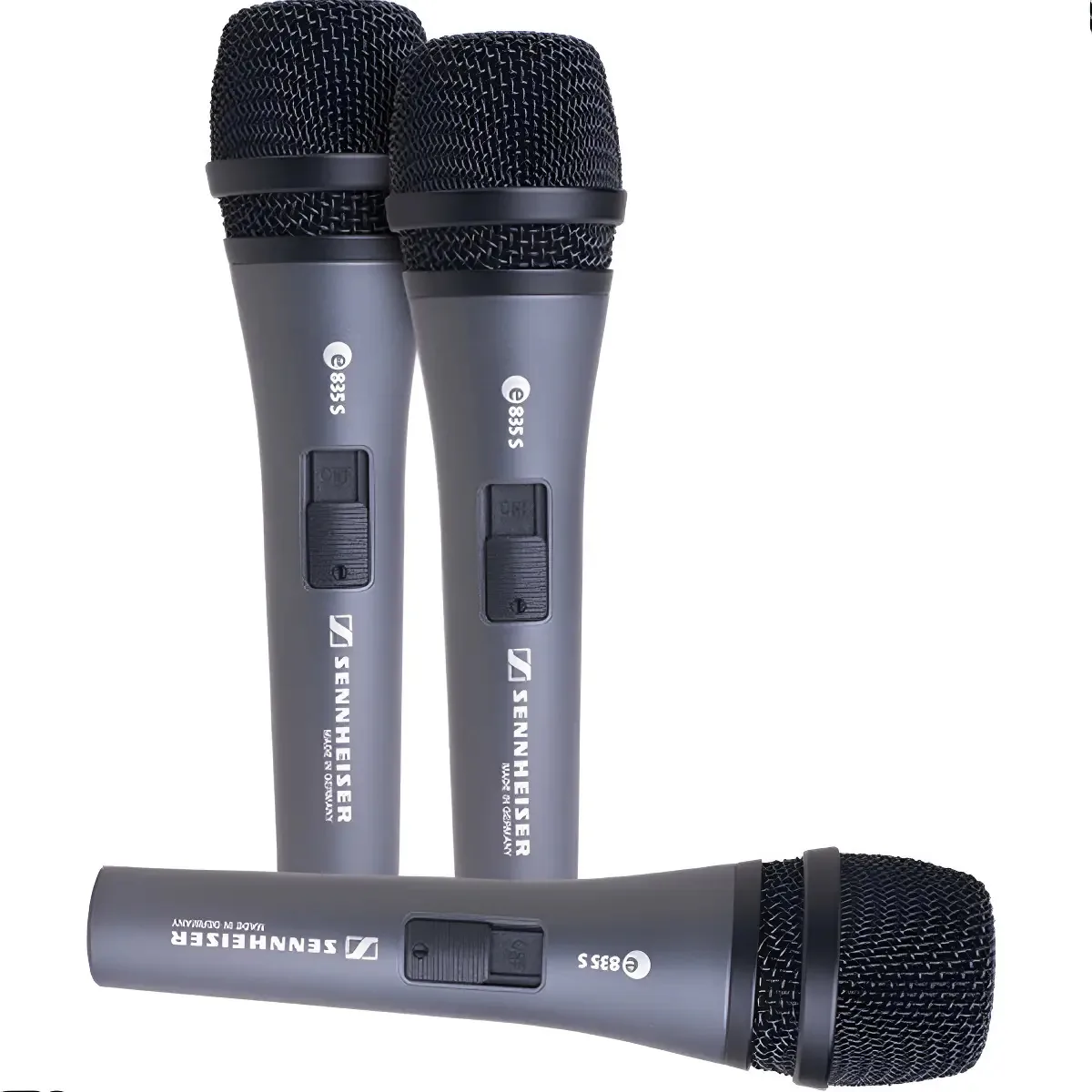 Conjunto de microfones cinza Sennheiser E835s Switch Pack X3