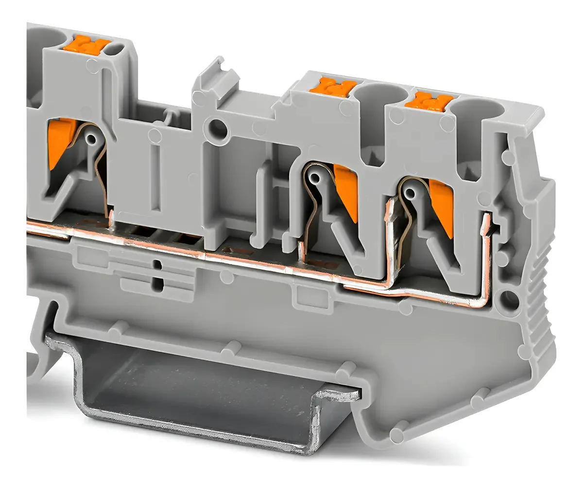 Conector Borne Passagem 4 Conexões 2,50mm 24a 800v Phoenix