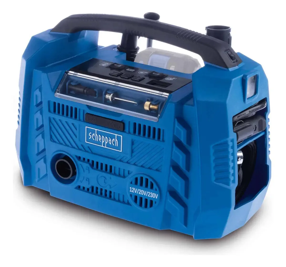 Compressor de ar e carregador 12v 20v 220v Airforce 6 (doméstico, automático, sem fio) - Scheppach (sem carregador ou bateria)
