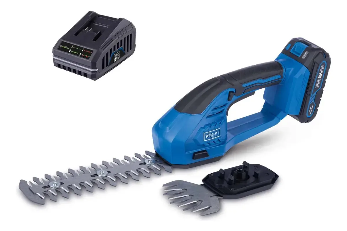 Corta-sebes ornamental Scheppach Cordless Edging 20v - Scheppach com carregador e bateria incluídos