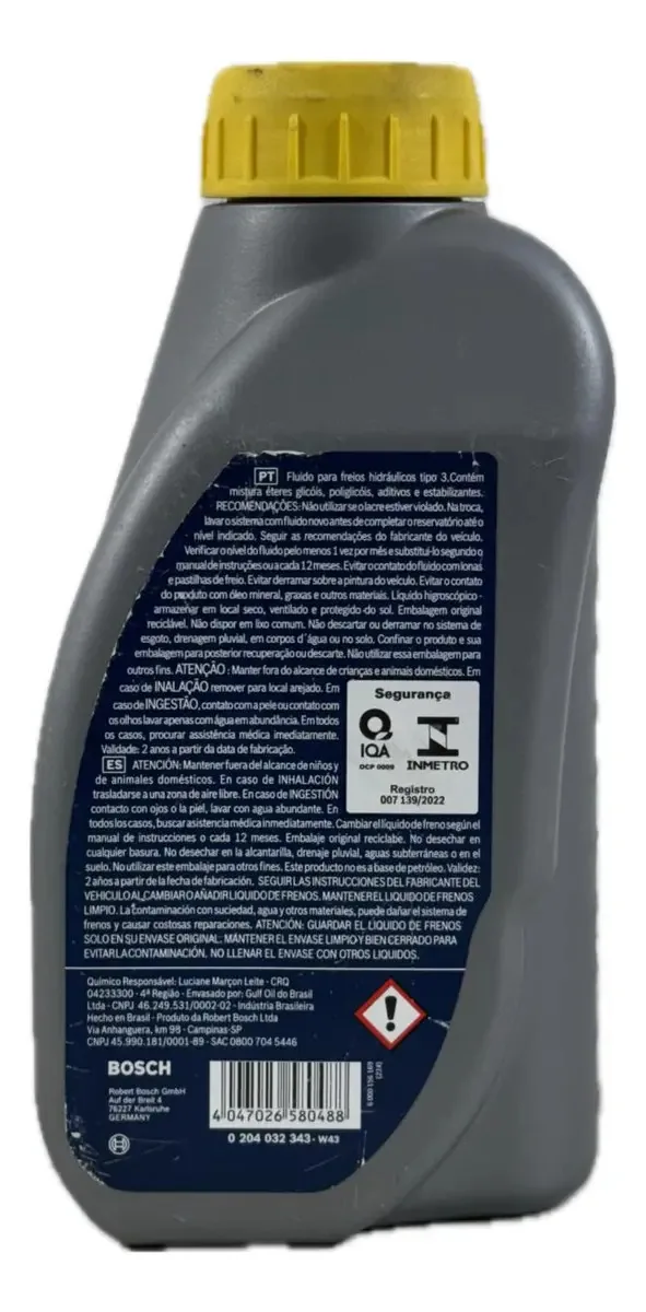 Oleo Freio Dot 3 500ml Bosch