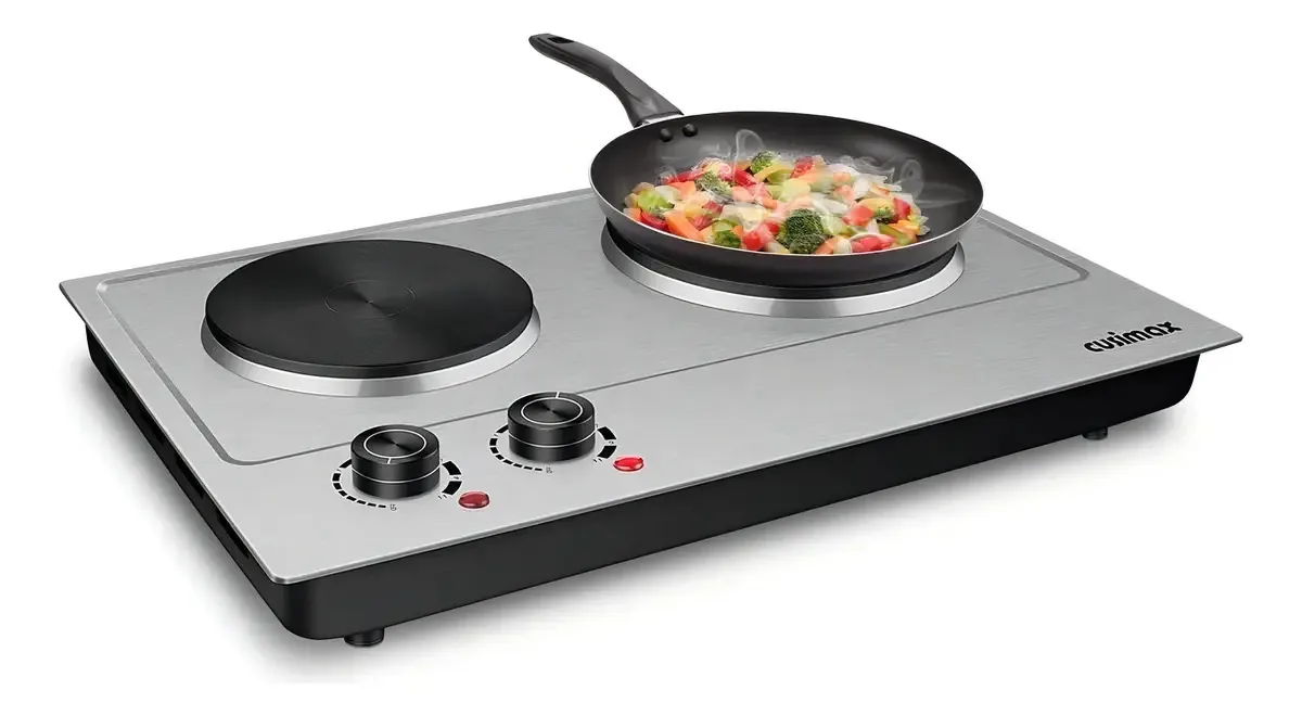 Fogão cooktop - Cusimax ES-3202 cor prateado - 2 queimadores