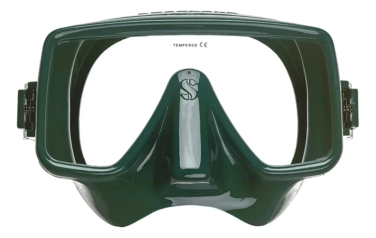 Máscara de mergulho sem moldura Scubapro, verde militar