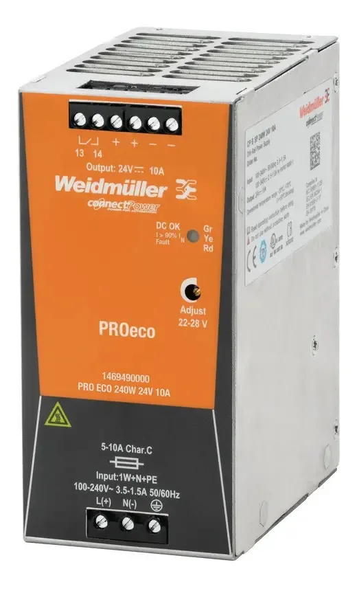 Fonte de Alimentação PROeco 24V 10A Bivolt Estabilizada
