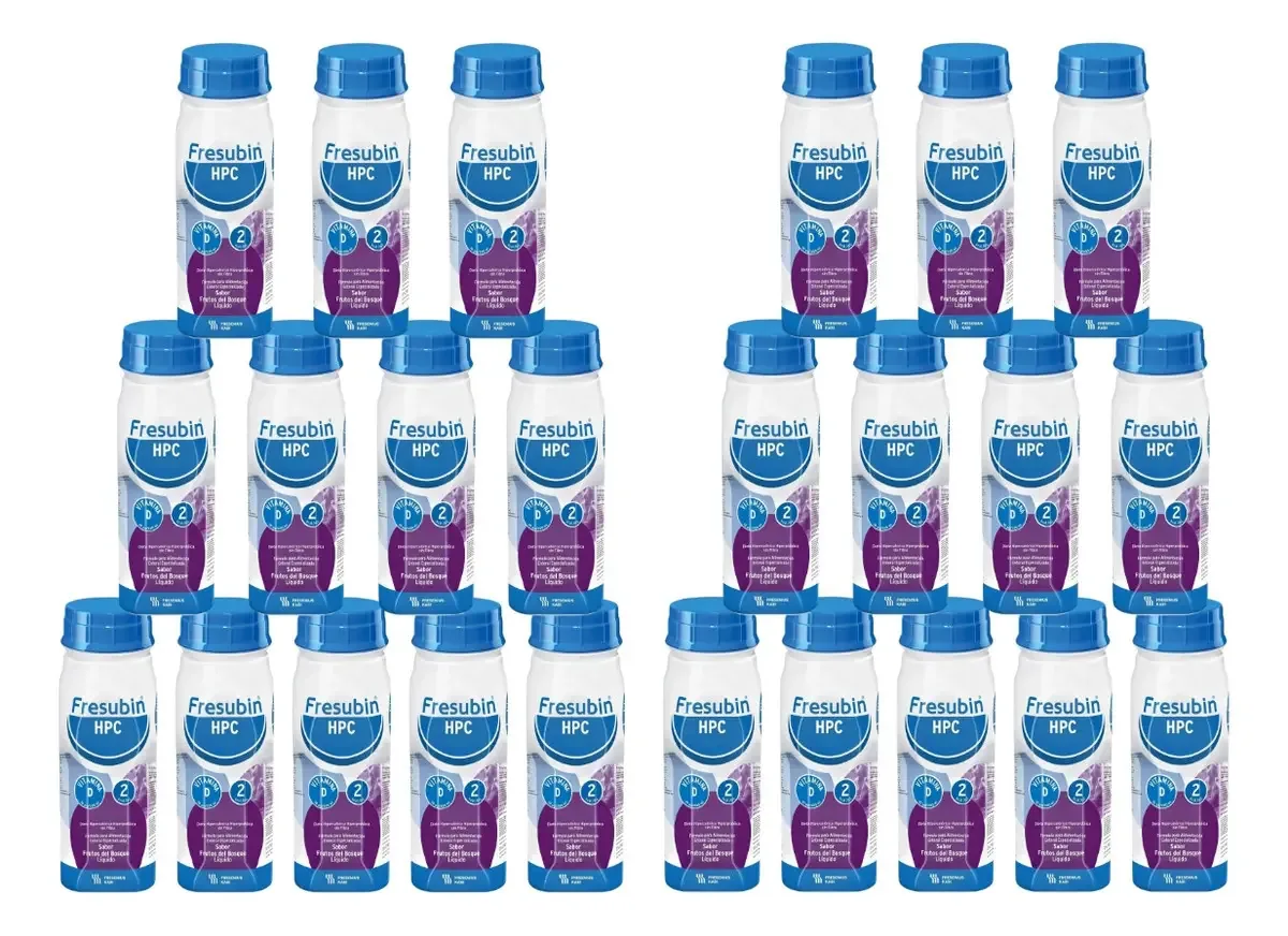Suplemento líquido multivitamínico Fresenius Kabi com sabor de frutas silvestres x 200 ml (24 pacotes)