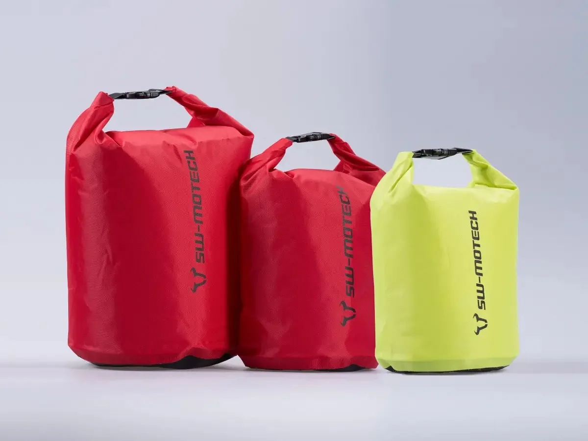 Kit de montanhismo 3 malas impermeáveis Sw Motech 4,8,13lts Cor Vermelha Lisa